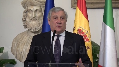 Scene from Tajani: "Ue non sia solo a trazione franco-tedesca"