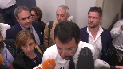 Scene from Salvini: "Vogliamo un referendum per avere un maggioritario completo"