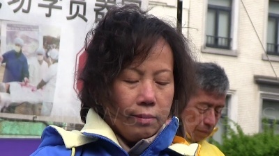 Scene from Bruxelles, protesta davanti al PE contro le persecuzioni cinesi ai seguaci del Falun Gong