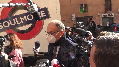 Scene from Alleanza PD M5s, Letta: "Incontro con Conte? Abbiamo iniziato a parlare di futuro"