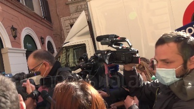 Scene from Alleanza PD M5s, Letta: "Incontro con Conte? Abbiamo iniziato a parlare di futuro"