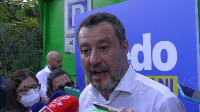 Scene from Elezioni, Salvini: "Sondaggi? Dovrebbero preoccuparsi Letta, Conte e Di Maio"