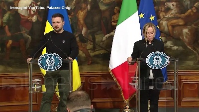 Scene from Ucraina, Meloni: "La pace se e quando la Russia cesserà le ostilità"