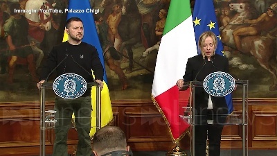 Scene from Ucraina, Meloni: "La pace se e quando la Russia cesserà le ostilità"