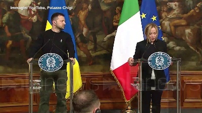 Scene from Ucraina, Meloni: "La pace se e quando la Russia cesserà le ostilità"