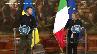 Scene from Ucraina, Meloni: "La pace se e quando la Russia cesserà le ostilità"