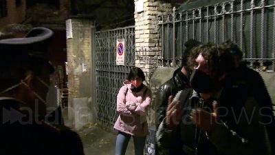 Scene from Tensione al Pigneto per la protesta di alcuni commercianti per la chiusura della strada