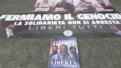 Scene from Milano, proPal in piazza: "Riyad Albustanji trasferito a Sassari per ricevere cure"