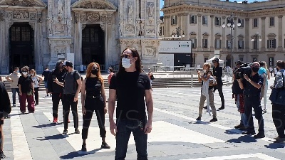 Scene from Manuel Agnelli: "Il governo pensa a chi gli rompe i coglioni e noi vogliamo farlo"