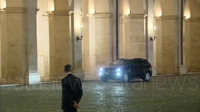 Scene from Governo, l'arrivo del presidente della Camera Fico al Quirinale