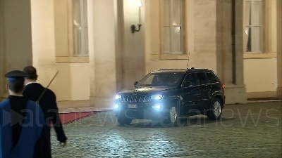 Scene from Governo, l'arrivo del presidente della Camera Fico al Quirinale