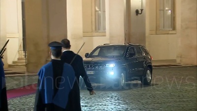 Scene from Governo, l'arrivo del presidente della Camera Fico al Quirinale