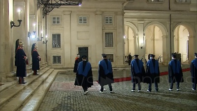 Scene from Governo, l'arrivo del presidente della Camera Fico al Quirinale