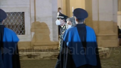 Scene from Governo, l'arrivo del presidente della Camera Fico al Quirinale