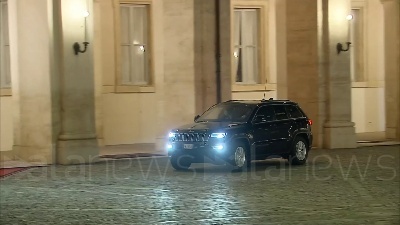 Scene from Governo, l'arrivo del presidente della Camera Fico al Quirinale