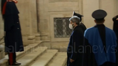 Scene from Governo, l'arrivo del presidente della Camera Fico al Quirinale