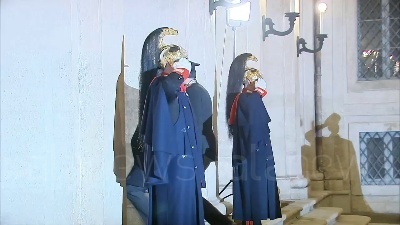 Scene from Governo, l'arrivo del presidente della Camera Fico al Quirinale
