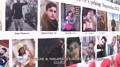 Scene from Iran: manifestanti a Bruxelles chiedono riconoscimento IRGC come organizzazione terroristica