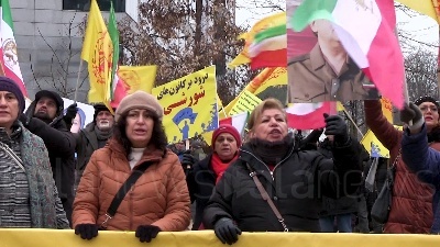 Scene from Iran: manifestanti a Bruxelles chiedono riconoscimento IRGC come organizzazione terroristica