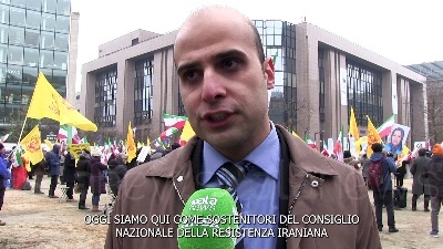 Scene from Iran: manifestanti a Bruxelles chiedono riconoscimento IRGC come organizzazione terroristica