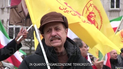 Scene from Iran: manifestanti a Bruxelles chiedono riconoscimento IRGC come organizzazione terroristica