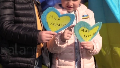Scene from 'No fly zone': a Roma manifestazione comunità ucraina