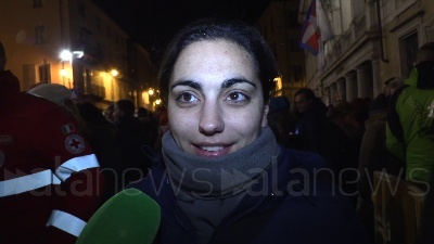 Scene from Giorno Memoria, in migliaia a Mondovì dopo la scritta 'Qui Ebrei'