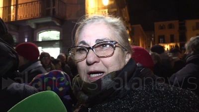 Scene from Giorno Memoria, in migliaia a Mondovì dopo la scritta 'Qui Ebrei'