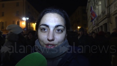 Scene from Giorno Memoria, in migliaia a Mondovì dopo la scritta 'Qui Ebrei'
