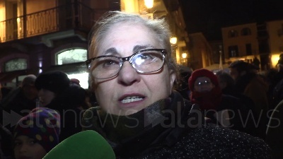 Scene from Giorno Memoria, in migliaia a Mondovì dopo la scritta 'Qui Ebrei'