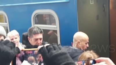Scene from Meloni è arrivata a Kiev: "Onorata, doveroso essere qui" (FOOTAGE ANSA)