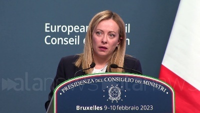 Scene from Zelensky a Sanremo, Meloni: "Non è mai facile farci entrare la politica"