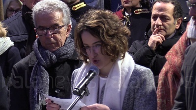 Scene from P.Fontana, minuto di silenzio e lettura dei nomi delle vittime