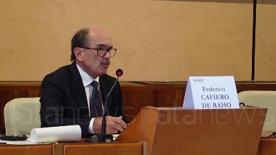 Scene from De Raho: "Garantire l'economia contro le infiltrazioni mafiose"