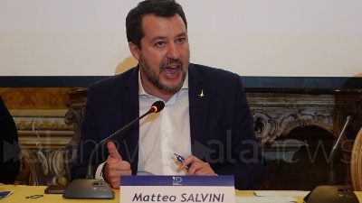 Scene from Salvini: "Per fortuna il mandato di Sassoli sta per finire"