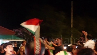 Scene from Europei, festeggiamenti a Palermo per l'Italia in finale