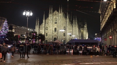 Scene from Cospito, manifestazione anarchica contro il 41bis in centro a Milano