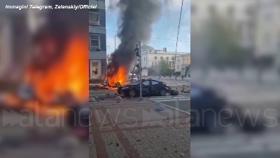 Scene from Ucraina, esplosioni nel centro di Kiev: ci sono morti e feriti