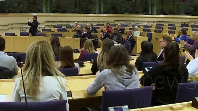 Scene from Marco Pannella, Presentazione del documentario di Simona Ventura al Parlamento europeo
