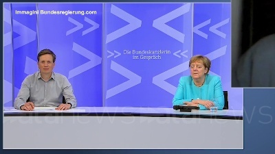 Scene from Germania, Merkel non riesce a rimanere sveglia durante una videoconferenza