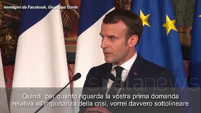 Scene from Coronavirus, Macron: "Cooperazione europea fondamentale per gestione crisi"
