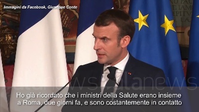 Scene from Coronavirus, Macron: "Cooperazione europea fondamentale per gestione crisi"