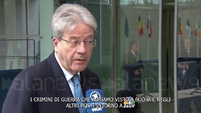 Scene from Ucraina, Gentiloni: "Scossi dai crimini di Bucha. Più aiuti"