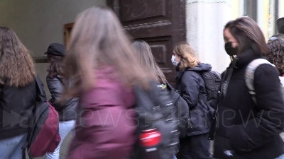 Scene from Milano, studenti occupato il cortile del liceo classico Tito Livio
