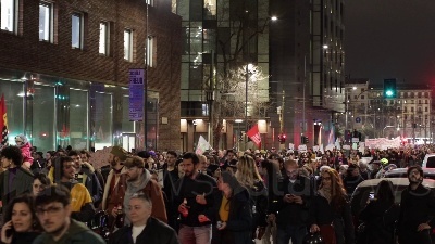 Scene from Milano, corteo 'Non una di meno' in occasione dell'8 marzo