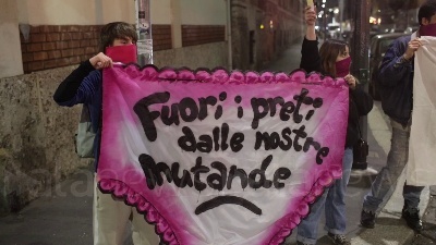 Scene from Milano, corteo 'Non una di meno' in occasione dell'8 marzo