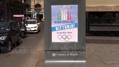 Scene from Olimpiadi a Milano, Atm festeggia con messaggi su tram e bus