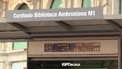 Scene from Olimpiadi a Milano, Atm festeggia con messaggi su tram e bus