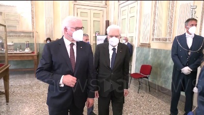 Scene from Mattarella e Steinmeier a Milano, Perani: "La Germania mi ha salvato la vita"