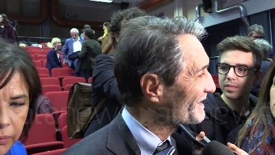 Scene from Stadio Milano, Fontana: "Bella l'idea del Milan, le squadre hanno bisogno di nuovi stadi"